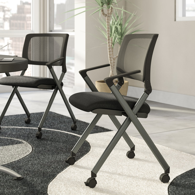 Symple Stuff Hathcock Fabric Padded Office Folding Chairs